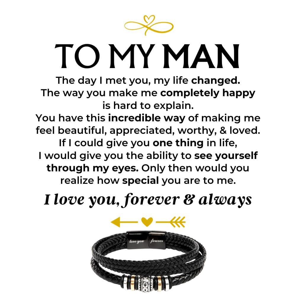 Jewelry To My Man | Love You Forever | Braided Bracelet Gift Set - SS578