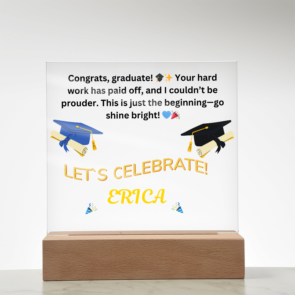 Personalized Graduation LED Keepsake