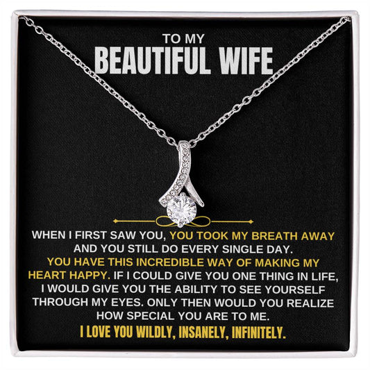 Jewelry To My Beautiful Wife | You Took My Breath Away | Necklace Gift Set - SS129