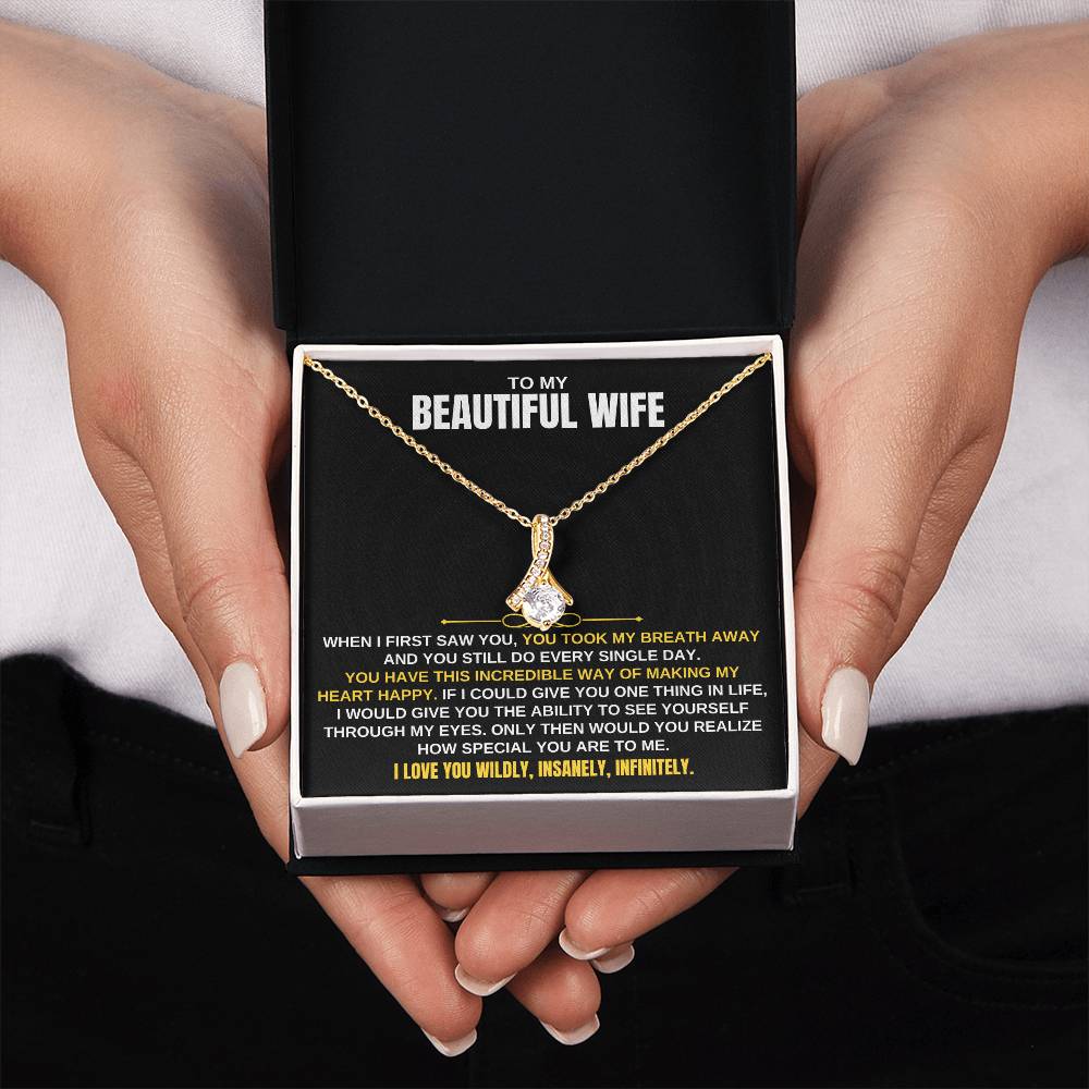 To My Beautiful Wife | You Took My Breath Away | Necklace Gift Set - SS129