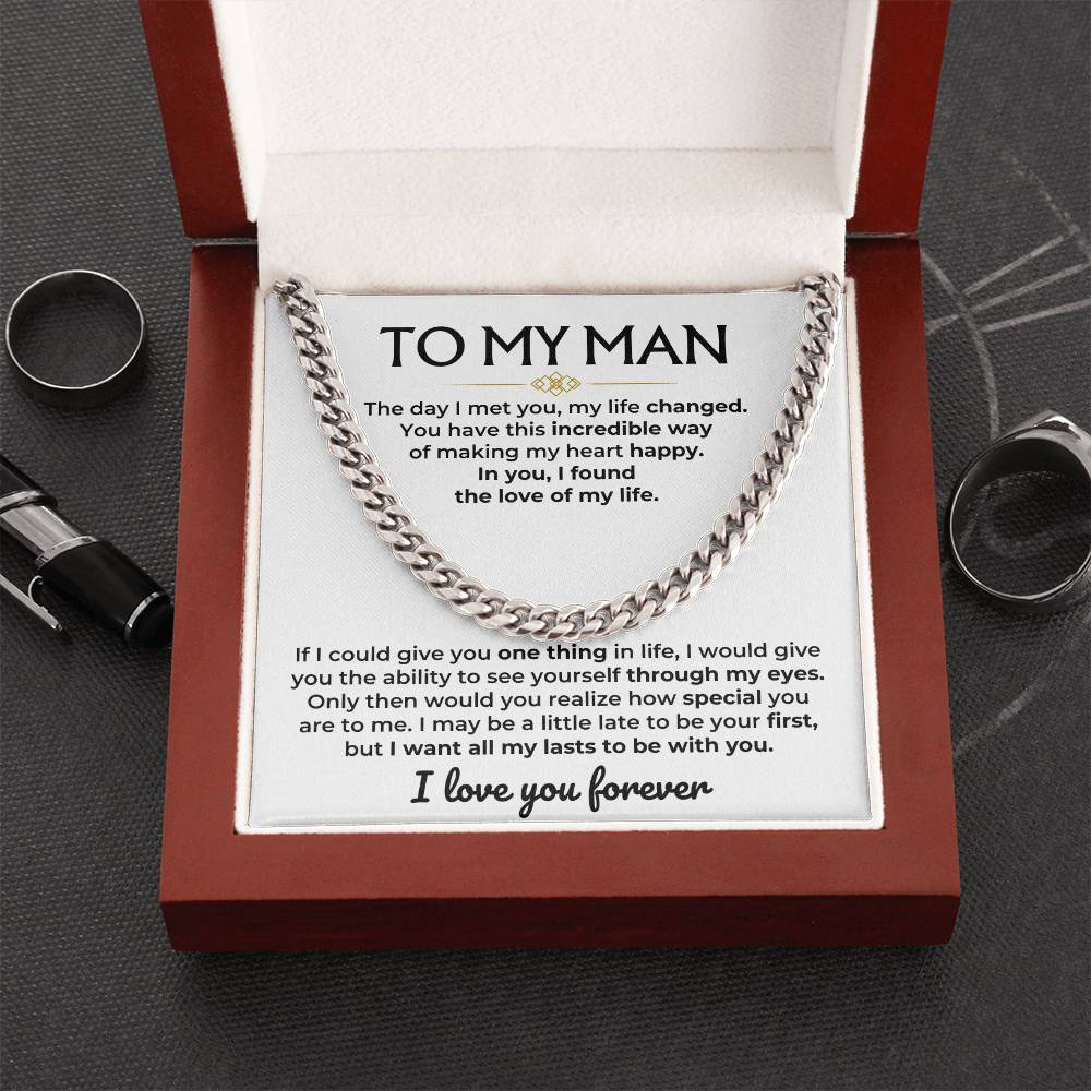 To My Man - Cuban Link Chain Gift Set - SS593