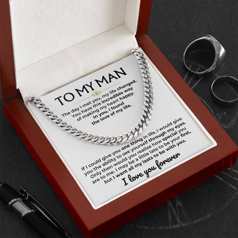 To My Man - Cuban Link Chain Gift Set - SS593