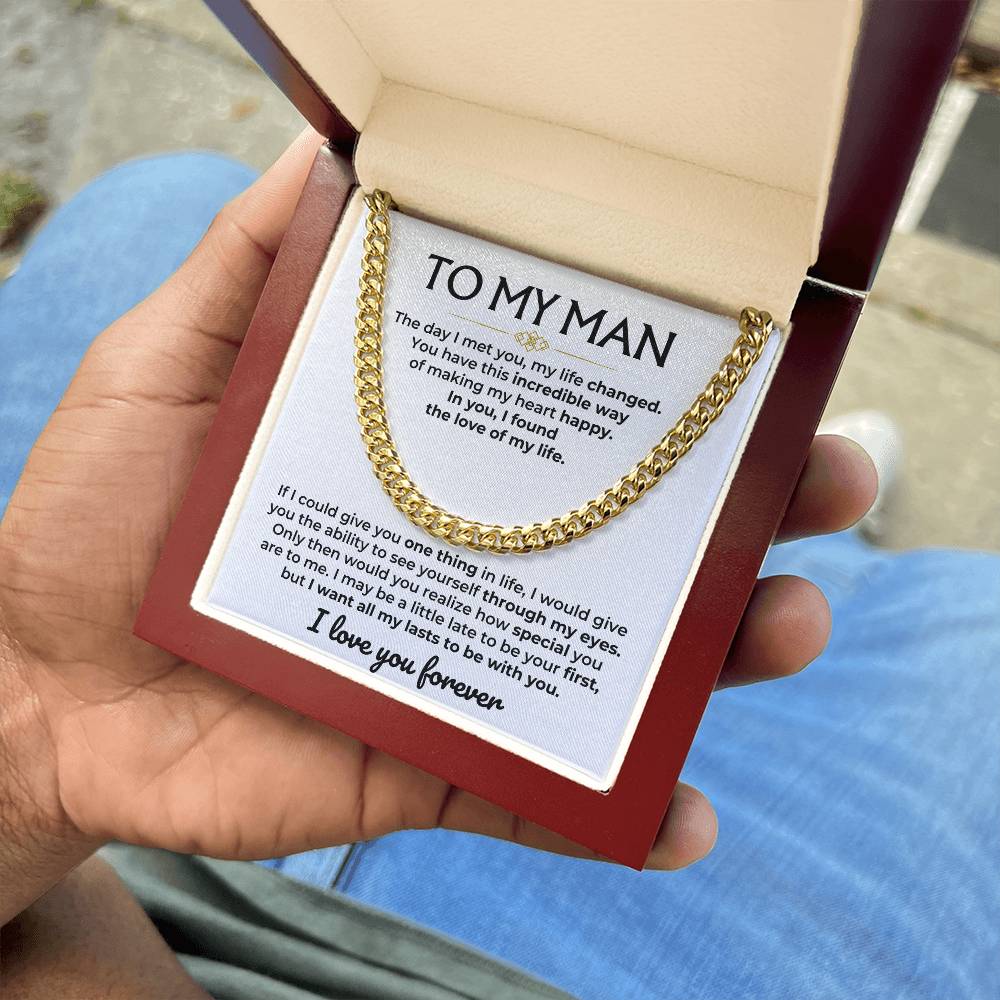 To My Man - Cuban Link Chain Gift Set - SS593