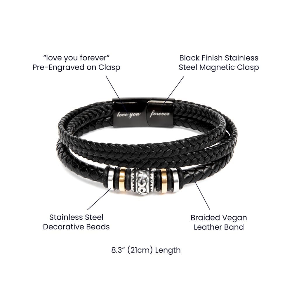 To My Man | Love You Forever | Braided Bracelet Gift Set - SS578