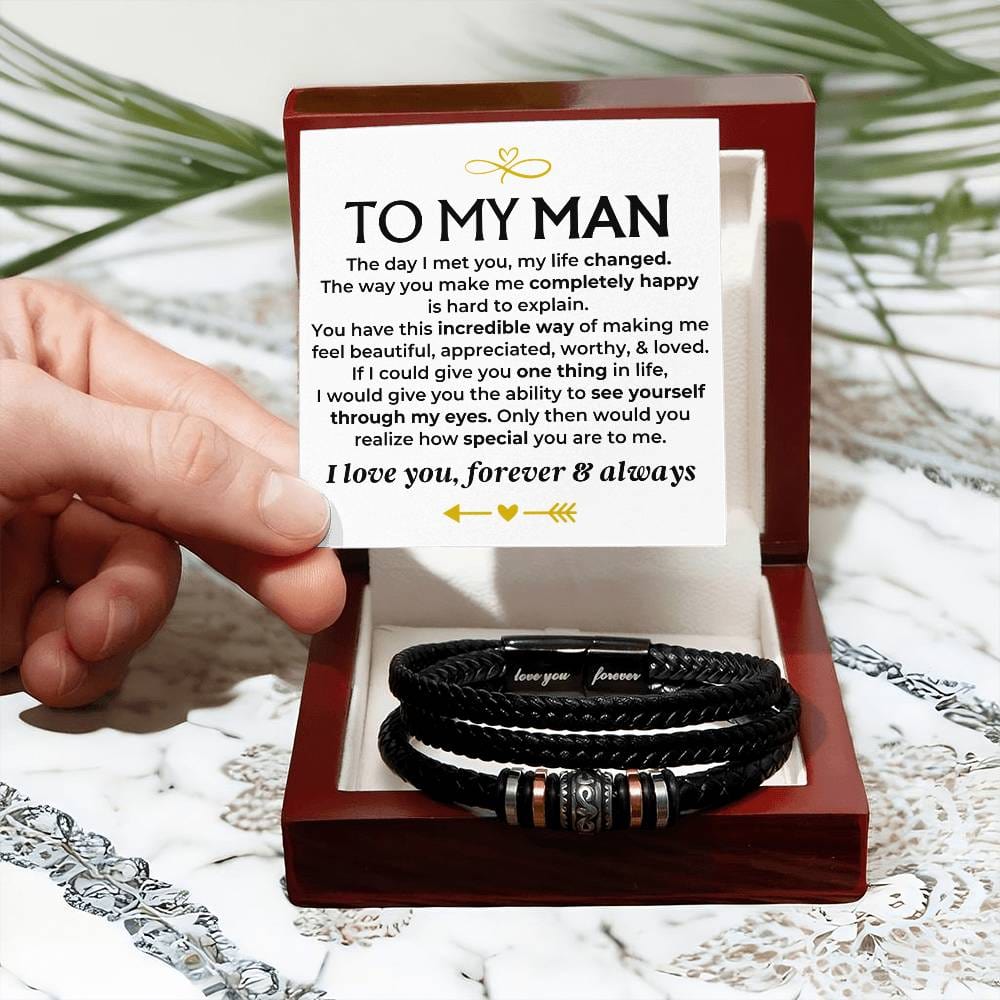 Jewelry To My Man | Love You Forever | Braided Bracelet Gift Set - SS578