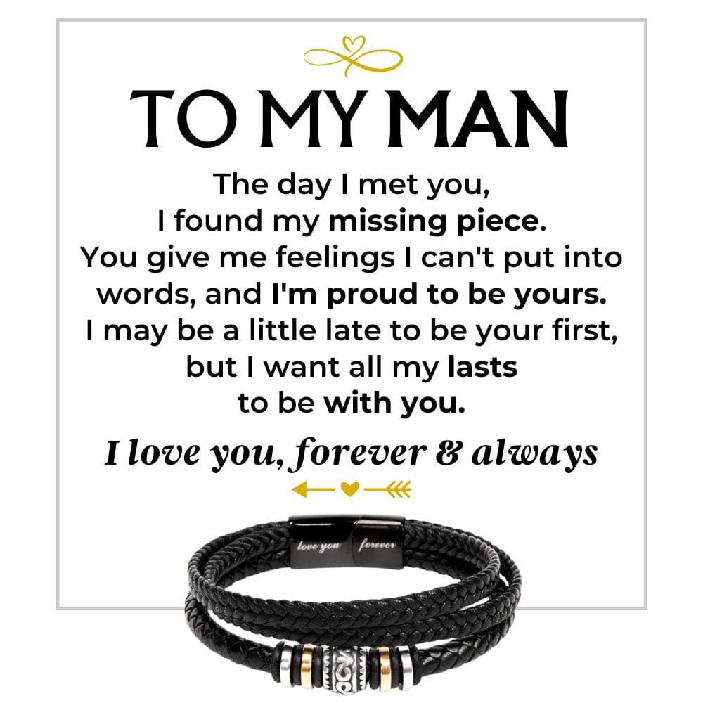 Jewelry To My Man | Love You Forever | Braided Bracelet Gift Set - SS579