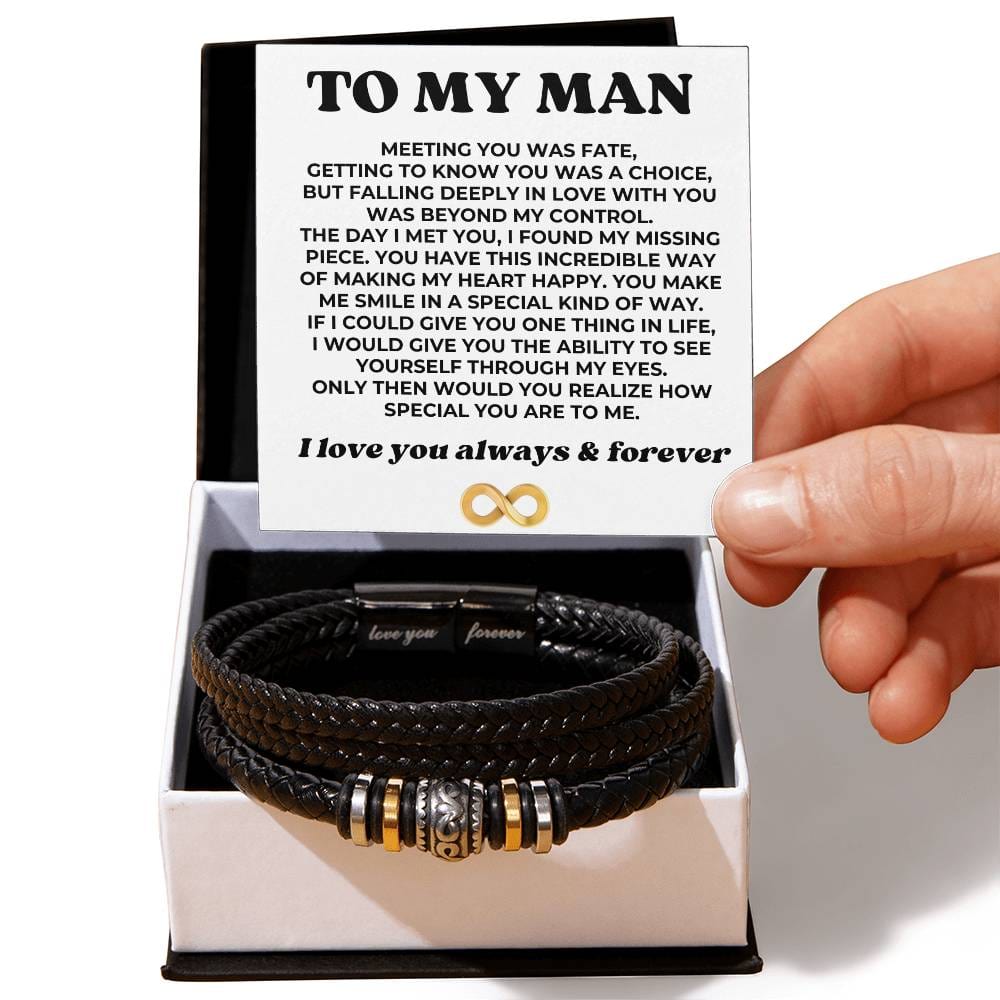 Jewelry To My Man - | Love You Forever - Braided Bracelet Gift Set - SS607