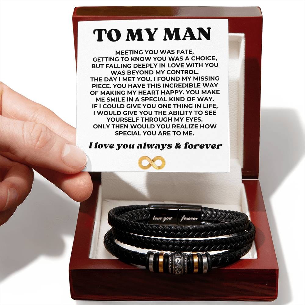 Jewelry To My Man - | Love You Forever - Braided Bracelet Gift Set - SS607