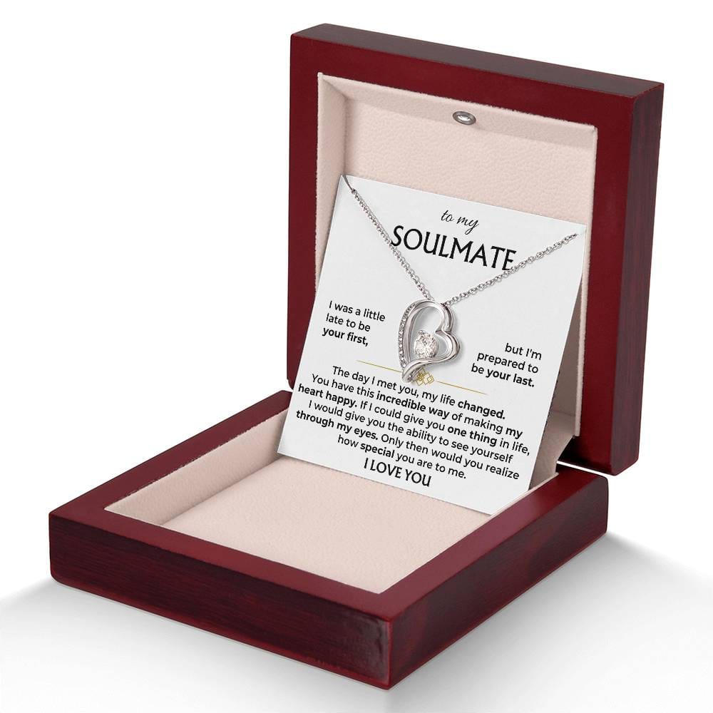 To My Soulmate - Forever Love Necklace w/ Personalizable Message Card Gift Set - SS503V3