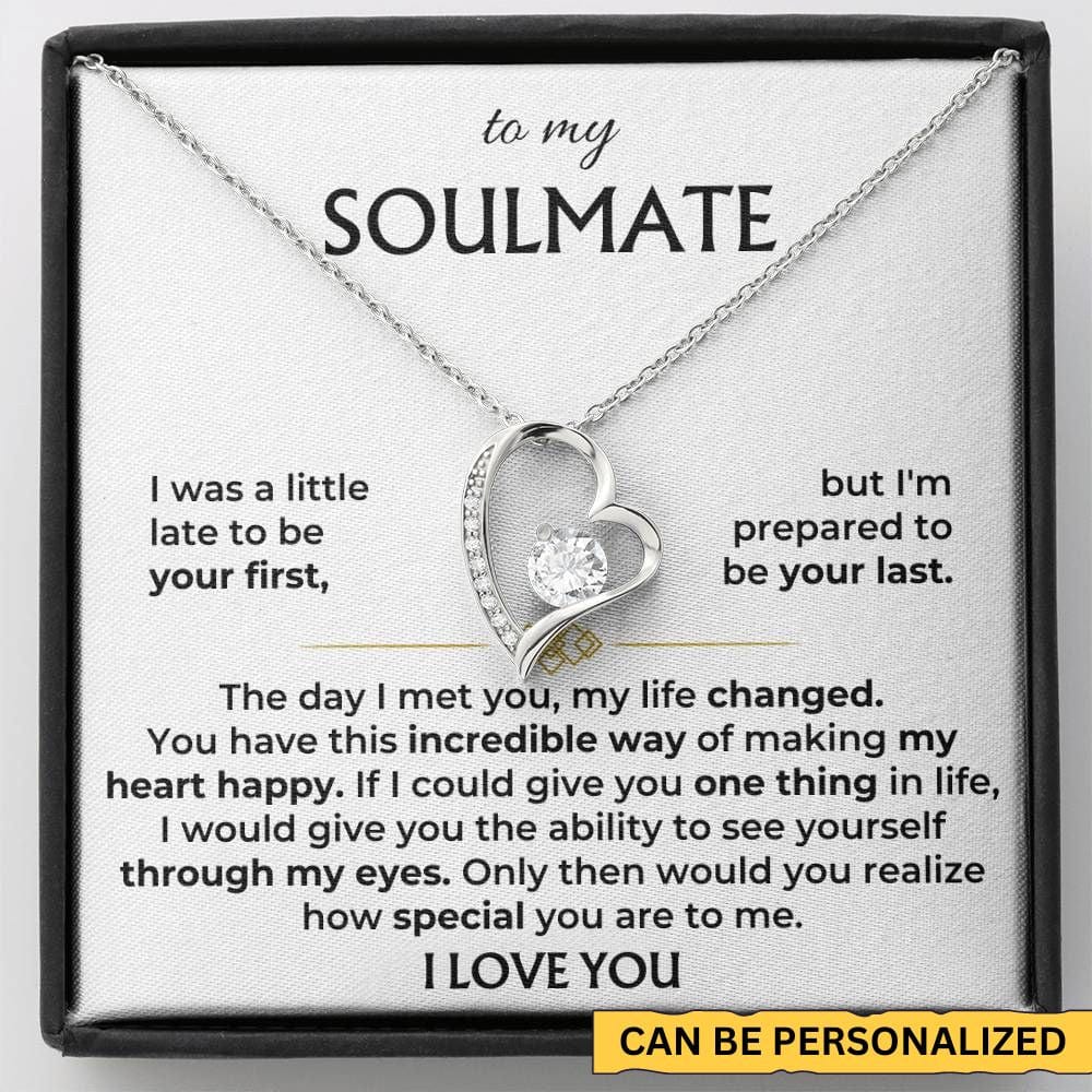 Jewelry To My Soulmate - Forever Love Necklace w/ Personalizable Message Card Gift Set - SS503V3