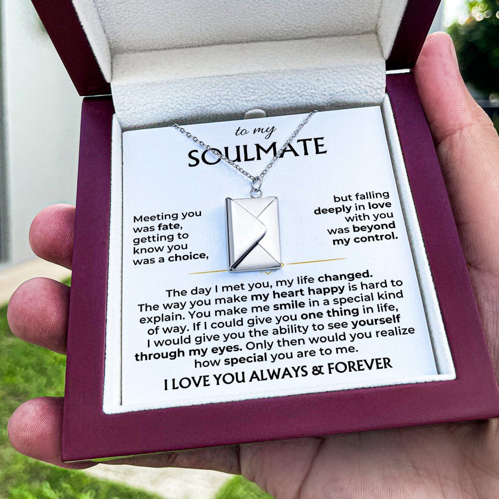 To My Soulmate - Love Letter Necklace - Gift Set - SS603E