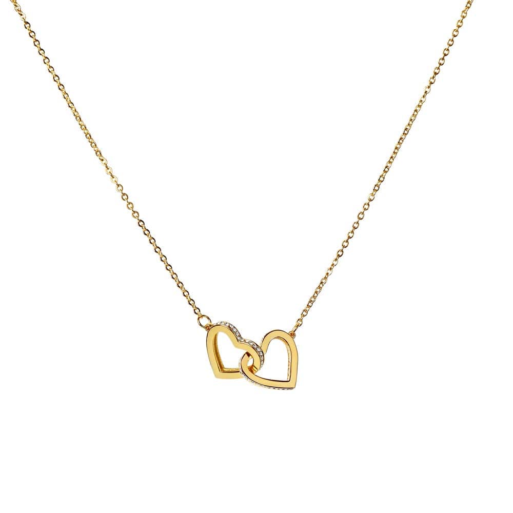 To My Wife - 18k Interlocked-Hearts Necklace Gift Set - SS568V3