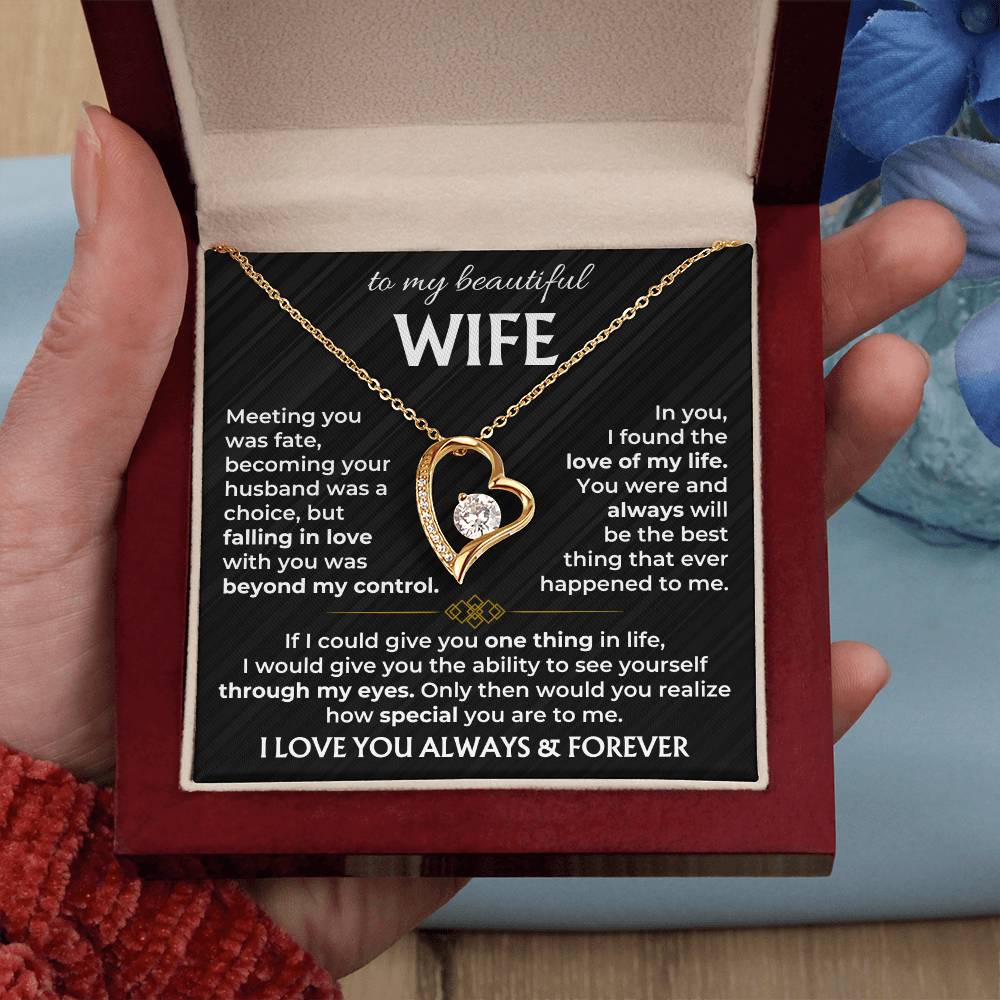 To My Wife - Forever Love Necklace Gift Set - SS568V2