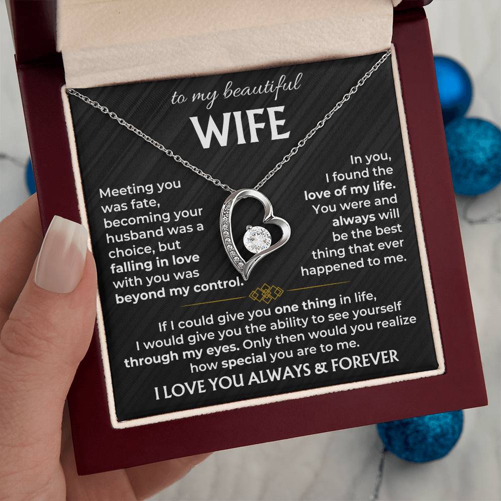 To My Wife - Forever Love Necklace Gift Set - SS568V2