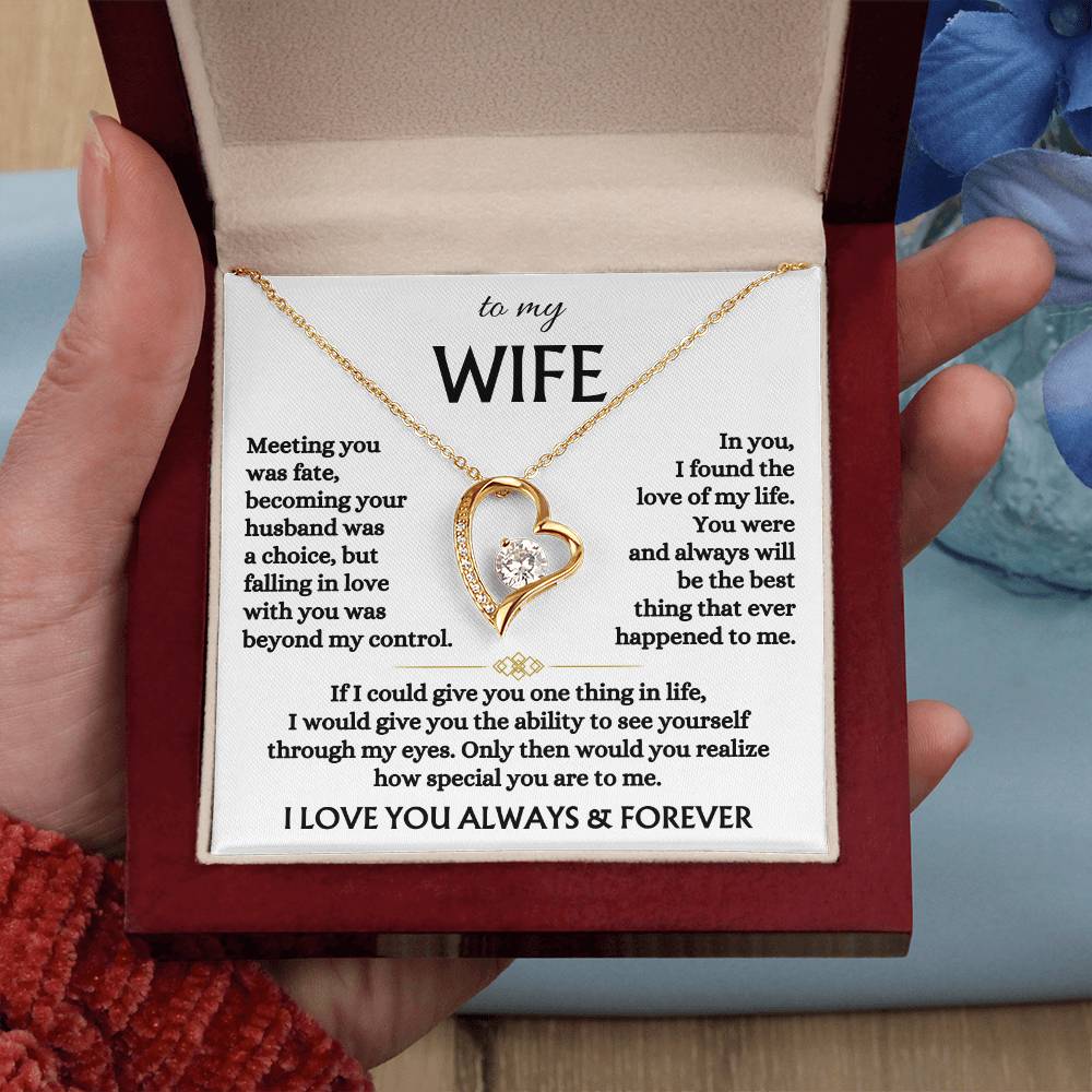 To My Wife - Forever Love Necklace Gift Set - SS568V3