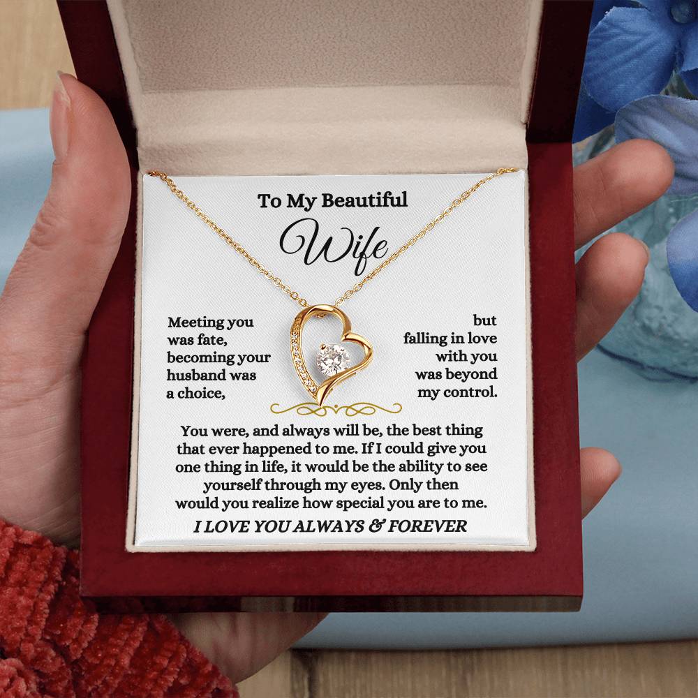 To My Wife - Forever Love Necklace Gift Set - SS573