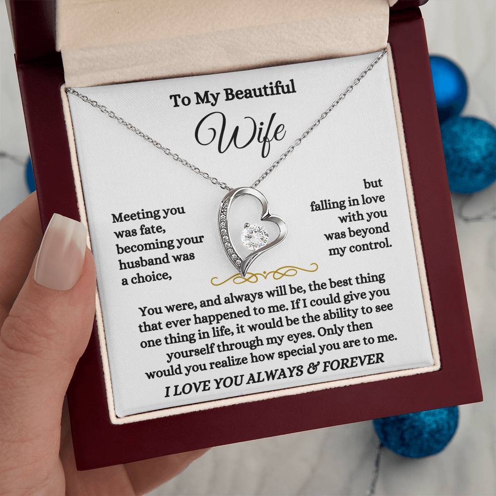 To My Wife - Forever Love Necklace Gift Set - SS573