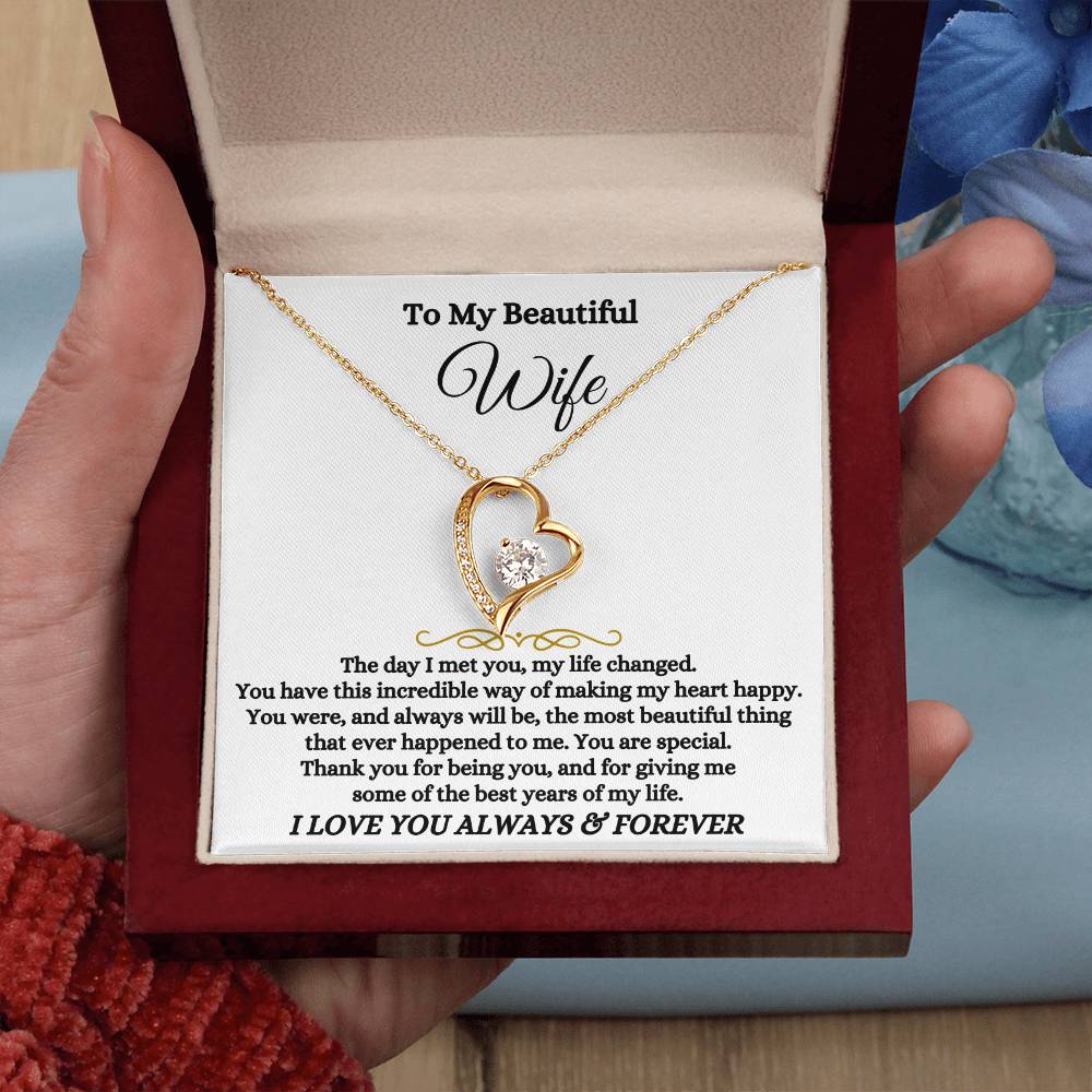 To My Wife - Forever Love Necklace Gift Set - SS574